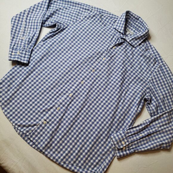 Peter Millar Other - Peter Millar Men's Size XL Plaid Button Down Shirt Blue Plaid